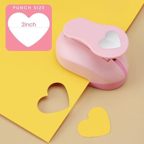 2 Inch Heart Punch, Heart Shaped Hole Punch for Weddings, Scrapbooking, Card Making, Junk Journaling and Homemade Confetti in Saudi Arabia