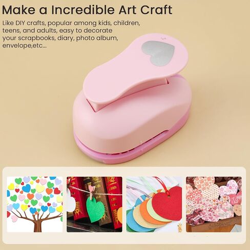 2 Inch Heart Punch, Heart Shaped Hole Punch for Weddings, Scrapbooking, Card Making, Junk Journaling and Homemade Confetti in Saudi Arabia
