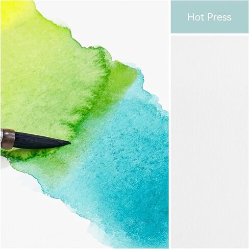 دفتر رسم بالألوان المائية من Lightwish، لوازم فنية بالضغط الساخن مصنوعة من القطن بنسبة 100%، مجلة ورقية بألوان مائية مقاس 3.8 * 5.1 بوصة، 20 ورقة (140 رطل/300 جرامًا للمتر المربع)، خالية من الأحماض للألوان المائية والغواش والأكريليك in Kuwait