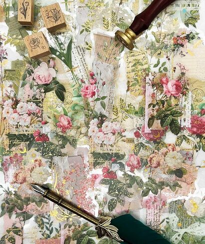 ملصقات نباتية، 60 قطعة من الملصقات الجمالية الصغيرة العتيقة لمستلزمات سجل القصاصات، ملصقات فطر Cottagecore مقاومة للماء من الفينيل لمذكرات الكمبيوتر المحمول in Kuwait