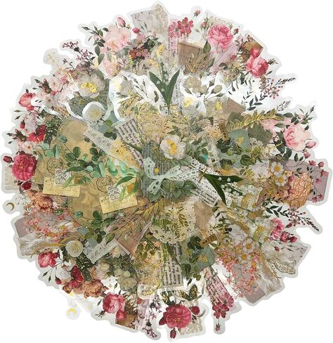 ملصقات نباتية، 60 قطعة من الملصقات الجمالية الصغيرة العتيقة لمستلزمات سجل القصاصات، ملصقات فطر Cottagecore مقاومة للماء من الفينيل لمذكرات الكمبيوتر المحمول in Kuwait