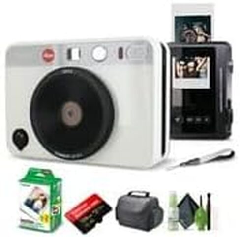 Leica Sofort 2 Hybrid Instant Photo Film and Digital Camera (Red) (19189) with LCD Display Bundle with 128 GB Memory Card + Cleaning Kit in Saudi Arabia