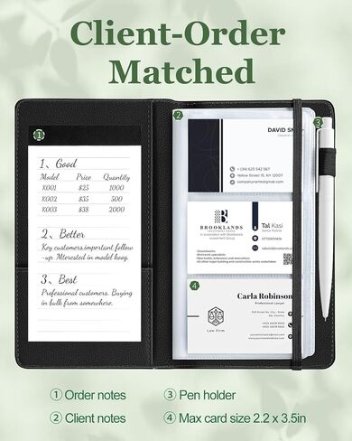 Slohif Business Card Book Holder Organizer - Black Moon Sun Print Leather Books Binder Holds 240 Cards Credit Gifts Card With Sticky Notes Graded Stickers Notepad in Kuwait