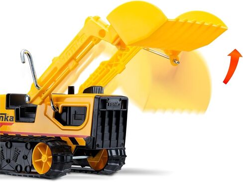 Tonka Steel Classics, Trencher– Made with Steel & Sturdy Plastic, Yellow Friction Powered, Boys and Girls, Toddlers Ages 3+,Big Construction Truck, Toddlers, Birthday Gift, Holiday in Saudi Arabia