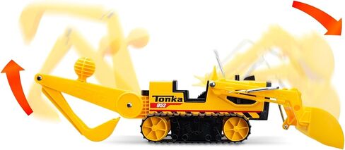 Tonka Steel Classics, Trencher– Made with Steel & Sturdy Plastic, Yellow Friction Powered, Boys and Girls, Toddlers Ages 3+,Big Construction Truck, Toddlers, Birthday Gift, Holiday in Saudi Arabia