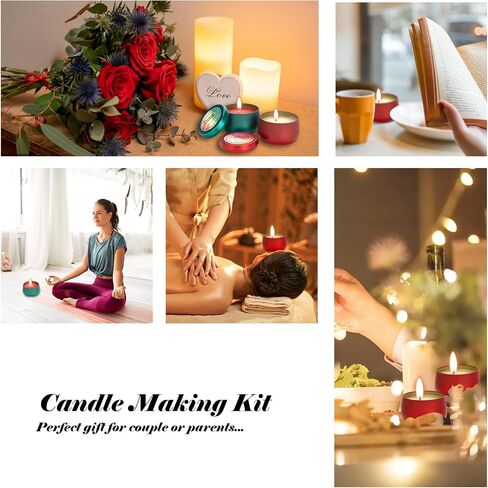 axphsox Complete Candle Making Kits for Adults Beginners, DIY Candle Making Supplies Include Beeswax, Wicks, Wicks Sticker, Candle Tins - Arts & Crafts Kits in Saudi Arabia