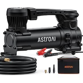 AstroAI T4 Heavy-Duty Air Compressor Auto Shutoff 12V Portable Air Pump with 1.97CFM, 120PSI Digital Car Tire Inflator with Alligator Clips, LED Light for Pickup, Truck, SUV RV for Up to 33 Inch Tires
