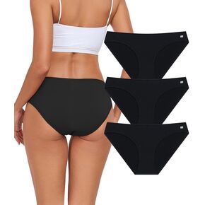 ANLIQI Women's Cotton Underwear Moisture Wicking Bikini Panties for Women Pack Soft Breathable Undies Stretch Hipster S-3XL