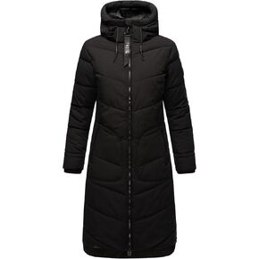 Marikoo Women's Long Quilted Jacket for Winter | Puffy Winter Coat in Knee-Length | Ladies’ Coats with Hoods | Benikoo XS-5XL