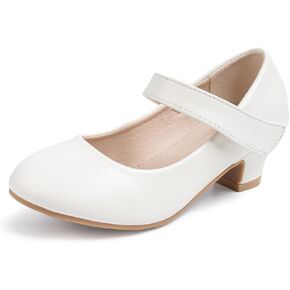 Miamooi Toddler Little Girl Dress Shoes Princess Flats Low Heels Flower Mary Jane for Kids Wedding Party Girls Birthday Dress Shoes