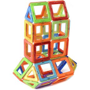 Magnetic Building Blocks Set – 30 Colorful Tiles for Kids | STEM Educational Toys for Creative Play | Safe & Durable Construction Blocks | Perfect for 3+ Years Old