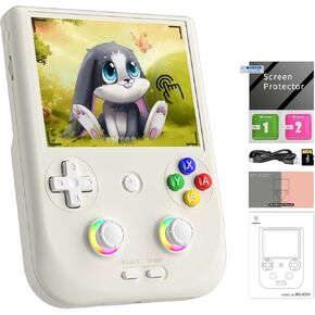 RG406V Retro Handheld Game Console 4-inch IPS Multi-touch Screen Android 13 5500mAh RG 406V Video Games Built-in Hall Joystick RGB Lighting Support 1080p DP Output WIFI Bluetooth (RG406V Black TR)