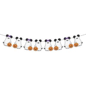 Halloween Boo Garland Banner 10Pcs Mouse Boo Banner, Glitter Spooky Ghost Banner for Mouse Theme Halloween Decoration