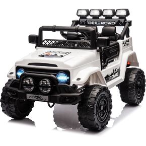 Ride On Truck Car for Kids, 12V Electric Ride On Car with Remote Control, Spring Suspension, Led Lights, Bluetooth, Music & Horn, 3 Speeds in Kuwait