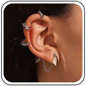 Vintage Devil Claw Ear Cuff Earrings Dragon Claw Ear Climber Crawler Earrings Gothic Claw Cartilage Ear Wrap Earrings Devil Claw Clip On Cuff Earrings Jewelry for Women (Gold)