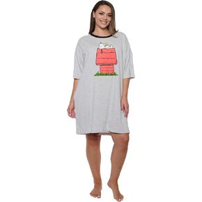 Peanuts Womens Sleepshirt Snoopy Woodstock Lucy One Size and Plus Size
