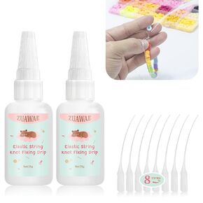 Jewelry Glue for Elastic String Bracelet String Elastic - 70g Clear Bracelet Glue Bead Glue for Bracelet Knots, Ideal for Bead Jewelry Making Supplies, Crafters and Designers