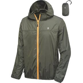 Little Donkey Andy Men's Lightweight Packable Sun Protection Jacket Quick Dry Full Zip Hooded Windbreaker for Hiking