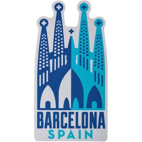 Vagabond Heart Barcelona Spain Souvenir Lapel Pin - Barcelona Enamel Pin - Sagrada Familia Souvenir