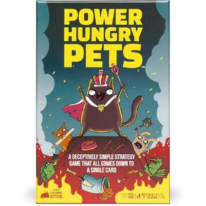 Power Hungry Pets by Exploding Kittens - 2-6 Players - Ages 7+ - 15 Minutes to Play - Strategic and Simple Card Game - Ideal for Party, Family Game Night, Kids and Adults