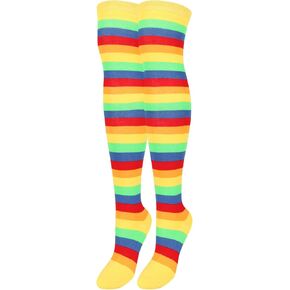 Benefeet Sox جوارب الفخذ العليا للنساء الفتيات الجدة هالوين الجوارب الطويلة هدايا مضحك لطيف ملون فوق جوارب طويلة إلى الركب
