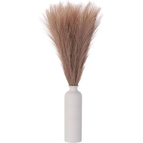 MECCANIXITY 10 Pcs Faux Pampas Grass, 18 Inch Fluffy Pampas Grass Decor Flower Arrangement for Home Wedding Decorations, Grass Green