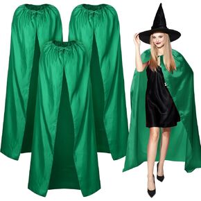 Hercicy 3 عبوات من قبعات الساحرات الخضراء للهالوين للكبار الساحرات عباءات الهالوين مصاصي الدماء للنساء والرجال الهالوين التنكرية لتزيين حفلات الكرنفال in Kuwait