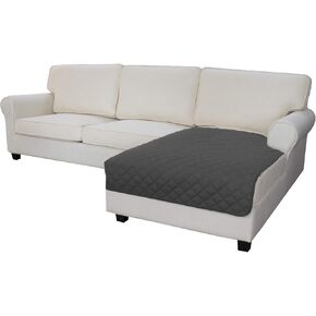 Easy-Going Sofa Slipcover L Shape Sectional Couch Cover 42 x 68 inches Rectangular Chaise Lounge Cover Reversible Sofa Cover Furniture Protector for Pets Kids Children Dog Cat (Dark Gray/Dark Gray)