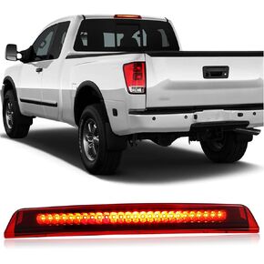 High Mount Stop Lamp LED Third Brake Light Compatible with 2004-2015 Nissan Titan 2005-2016 Frontier Truck Rear Center LED 3rd Brake light Replacement (SMOKED)