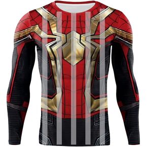 Mens Super Hero Base Layer Underwear, Cool Dry Long Sleeve Compression Shirt, Sportness Sweatshirt
