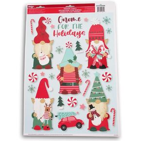 Christmas Static Cling for Windows or Mirrors - Elegant Holiday Window Cling Decorations for Home, Classroom, Office, and More (Joy to The World Nativity)