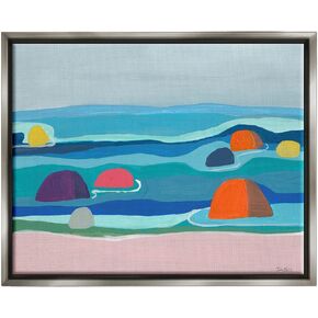 Stupell Industries Buoy Floating Ocean Waves Floating Framed Wall Art, Design by Jan Weiss