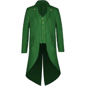 Men's Medieval Gothic TailCoat Steampunk Coat Renaissance Vampire Cosplay Costume Halloween
