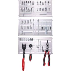 Magnetic Tool Holder & Pad, Mechanic Tool Tray, Magnetic Parts Mat, Automotive Organizer for Screws, Bolts, Wrench and Socket, Super Strong Magnets Stay Vertical, Horizontal and Upside Down (Set of 3)