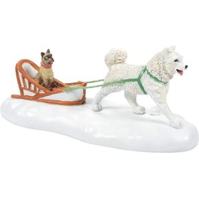 Department 56 Accessories for Village Collections Dog Sled Whose Best Friend Figurine, 1.875 Inch, Multicolor