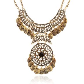 Boho Collar Choker Tassel Ethnic Gypsy Chunky Necklace for Women