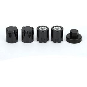 RC Car Wheel Rim Center, M4 Alloy Wheel Lock Nuts for 1/10 RC Crawler Axial SCX10 90046 D90 MST (Black)