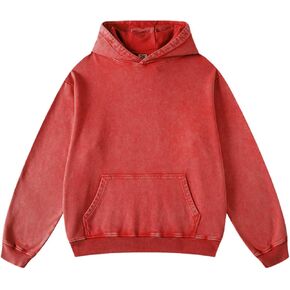 Mens Oversized Hoodie Couples Terry Heavyweight Hoodies Pullover Vintage Acid Wash Hoodie Sweatshirts Streetwear