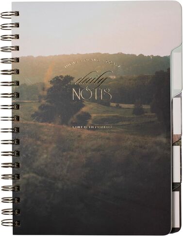 Fringe Studio Large Tab Notebook,Neutral Checks, Flexible Paperback Cover, 5 Subject/Die-Cut Dividers, 7.25" X 10", 180 Lined Pages, Multicolor (343PA002FSC) in Saudi Arabia