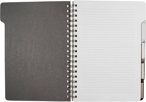 Fringe Studio Large Tab Notebook,Neutral Checks, Flexible Paperback Cover, 5 Subject/Die-Cut Dividers, 7.25" X 10", 180 Lined Pages, Multicolor (343PA002FSC) in Saudi Arabia