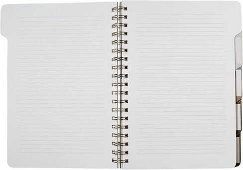 Fringe Studio Large Tab Notebook,Neutral Checks, Flexible Paperback Cover, 5 Subject/Die-Cut Dividers, 7.25" X 10", 180 Lined Pages, Multicolor (343PA002FSC) in Saudi Arabia