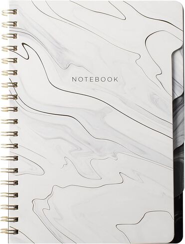 Fringe Studio Large Tab Notebook,Neutral Checks, Flexible Paperback Cover, 5 Subject/Die-Cut Dividers, 7.25" X 10", 180 Lined Pages, Multicolor (343PA002FSC) in Saudi Arabia