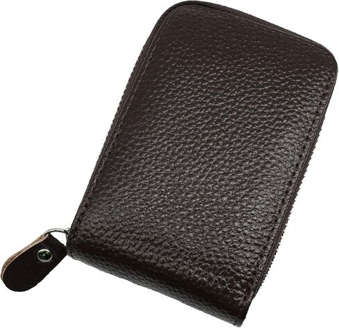INNOLIFE Slim Wallet for Men Women, Credit Card Wallet Zipper Card Cases Holder Mini Leather Wallet Credit Card Holder Purse (Coffee) in Saudi Arabia