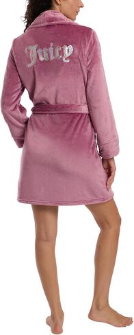 رداء Juicy Couture للسيدات فائق النعومة من القطيفة بياقة شال (الولايات المتحدة، ألفا، صغير، متوسط، عادي، عادي، أرجواني مثلج) in Saudi Arabia