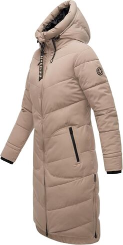 Marikoo Women's Long Quilted Jacket for Winter | Puffy Winter Coat in Knee-Length | Ladies’ Coats with Hoods | Benikoo XS-5XL in Saudi Arabia