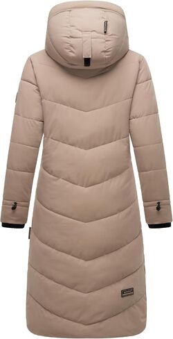 Marikoo Women's Long Quilted Jacket for Winter | Puffy Winter Coat in Knee-Length | Ladies’ Coats with Hoods | Benikoo XS-5XL in Saudi Arabia
