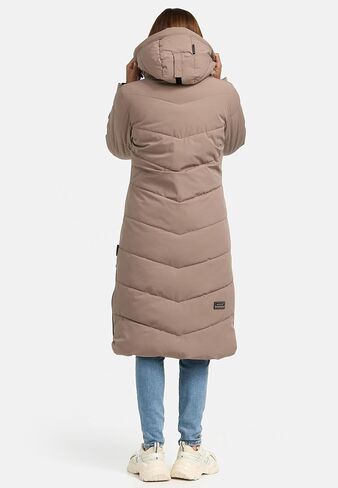 Marikoo Women's Long Quilted Jacket for Winter | Puffy Winter Coat in Knee-Length | Ladies’ Coats with Hoods | Benikoo XS-5XL in Saudi Arabia