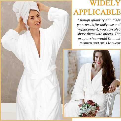 Tigeen 4 Pcs Women Spa Robe Bath Robe Long Soft Waffle Spa Bathrobes with Belt for Guests Bridesmaid Team Weddings Salon Hotel Bachelorette Party Birthdays in Saudi Arabia