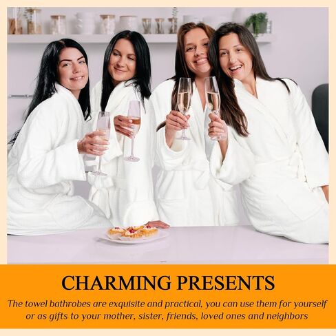 Tigeen 4 Pcs Women Spa Robe Bath Robe Long Soft Waffle Spa Bathrobes with Belt for Guests Bridesmaid Team Weddings Salon Hotel Bachelorette Party Birthdays in Saudi Arabia