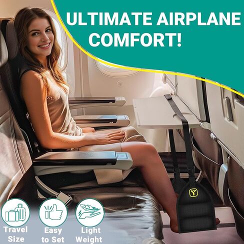 Airplane Travel Foot Rest Plane Leg Rest (Memory Foam) Flight Accessories for Feet Foot and Heel Hammock in Kuwait